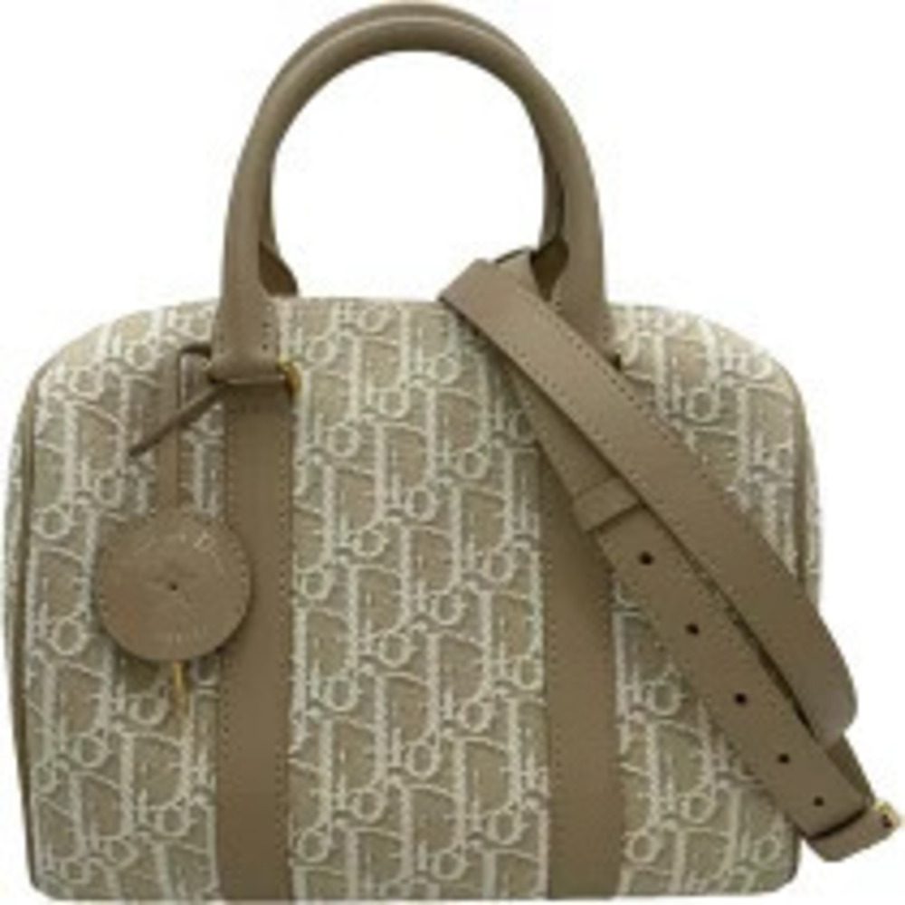Christian Dior Groove Beige Cream Oblique Canvas Shoulder Bag